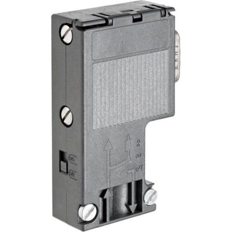 Siemens PROFIBUS DP connector 6ES7972-0BA52-0XA0 - 90° angled plug with cable outlet - Without PG