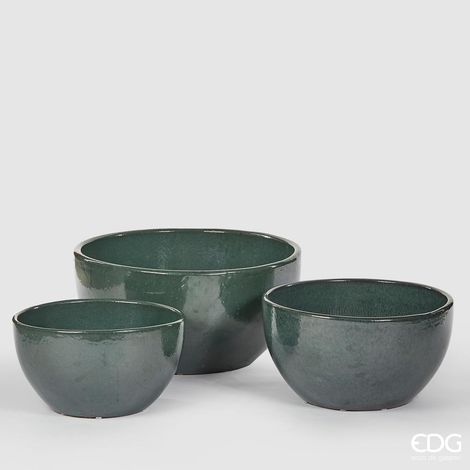 EDG Vaso Glaze Citola Dark Green H 24 (1/2)