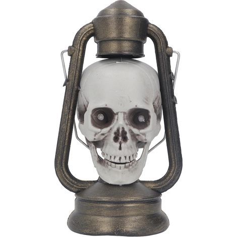 Lampe Crâne LED Décoration Halloween Luminaire Suspendu pour Maison Hantée Bar Fête