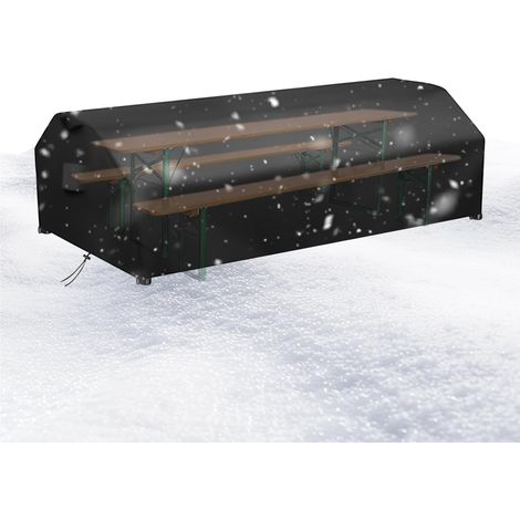 Windproof Furniture Protector, Waterproof Table Cover, Heavy Duty Picnic Shroud Guard, Weather Resistant Patio Shield Cloth, Outdoor Tableware Protective Cover For Party Camping Patio (1/5)