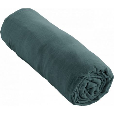 Drap housse "Gaïa" toutes dimensions "Gaze de Coton" - Gaïa Canard - 90 x 190 cm bonnet de 30 cm - Gaia Canard - (1/3)