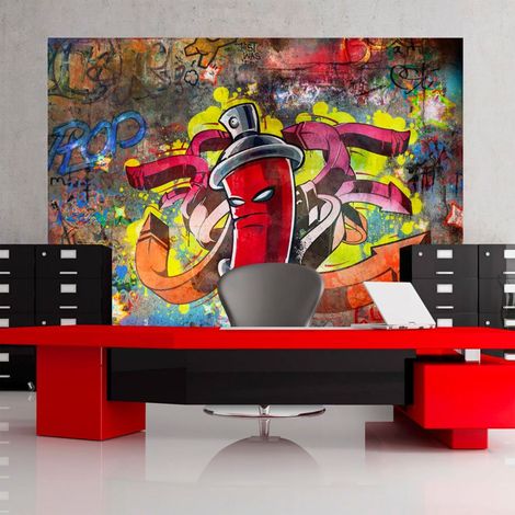 Papier peint monstre de graffiti - 150 x 105 cm (1/4)