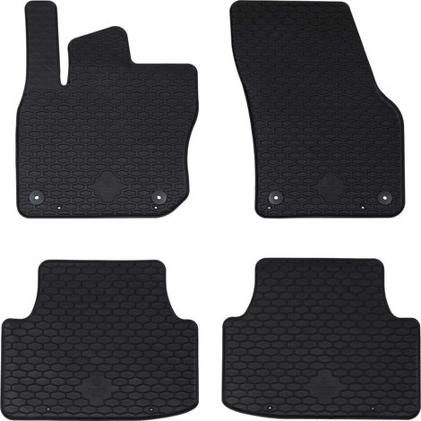 Car Mat 4 pcs Black suitable for VW TIGUAN TDI 2024- Rubber vidaXL