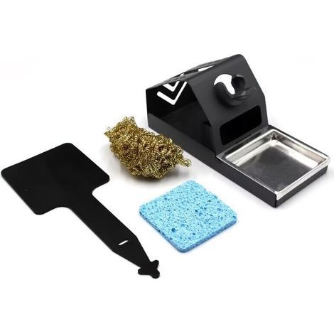 1pc Soldering Iron Stand T12 Soldering Station with Sponge, Soldering Iron Holder, Soldering Iron Stand, Soldering Iron Holder for Storing Soldering Tips, Cleaning Ball Station (1/5)