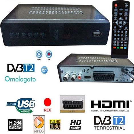 Trade Shop - DECODER DIGITAL FORSCHUNG TERRESTRE DVB-T TV SCART HDMI ANTENNA 1080P REG PVR - (1/5)