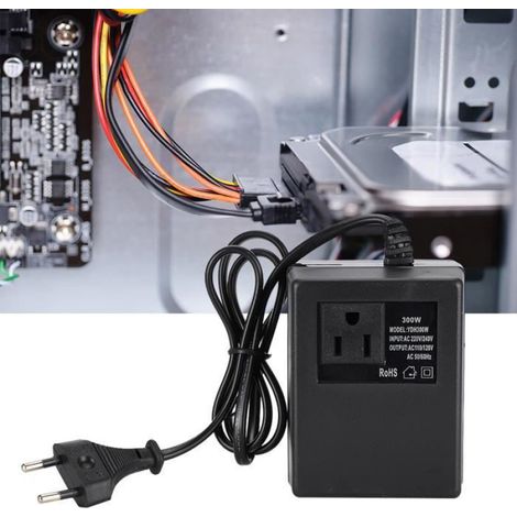 Convertisseur de Tension - 300W - AC 220V à 110V - Adaptateur UE - Compact et léger (1/4)