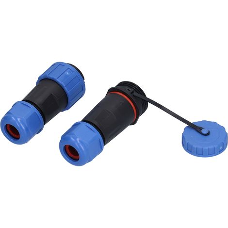 Connecteur avion étanche IP68 6 broches 7 broches PA66 PA6 flexible, prise aviation imperméable mâle femelle, embase ronde 7 pins (1/5)