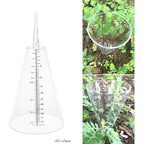 Outdoor Clear Plastic Conical Rain Gauge Home Garden DIY Craft Professional Tool (1/5)