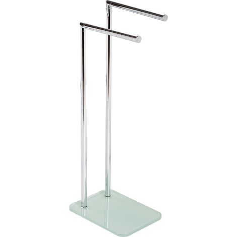 Toallero de pie para baño soporte para toallas de vidrio mod. Zero (1/2)