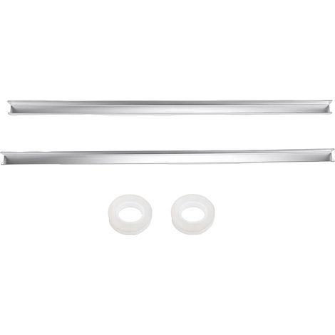 Schubladenabdeckung aus Edelstahl 304, aufsteckbarer Türkantenschutz für 19 mm dicke Türen und Schubladen, 2 Stück, 58,4 cm (1/5)