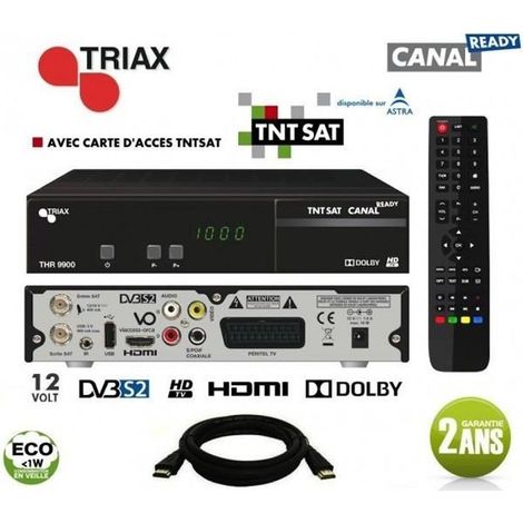 Récepteur satellite - TRIAX - THR 9900 HD - TNTSAT - USB - GARANTIE 1 AN - RECONDITIONNÉ