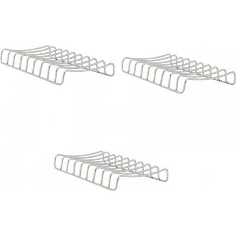 Égouttoir À À Vaisselle en Éponge Blanche Porte-Éponge pour Évier Étui À en Acier Inoxydable PVC 3 Pièces (1/5)