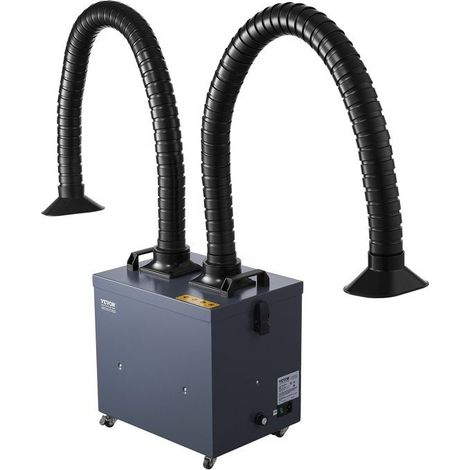Extracteur de fumée de soudure - 275 W - 380 m³/h - 2 tuyaux - Filtre à 4 étages - 10 vitesses (1/5)