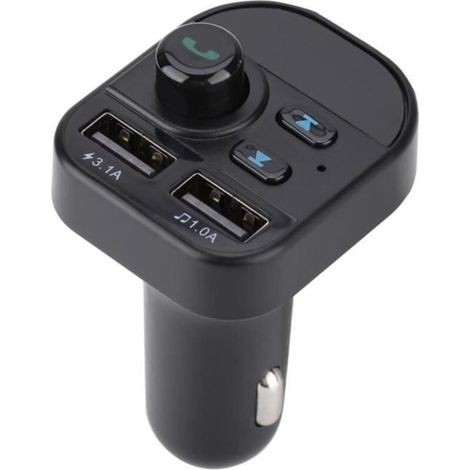 Reproductor MP3 Bluetooth FM para coche con llamadas manos libres, dos puertos USB y cargador (1/4)