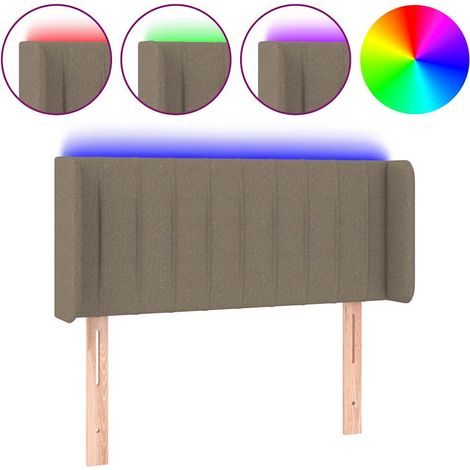 Maison Exclusive - LED Kopfteil Taupe 103x16x78/88 cm Stoff (1/5)