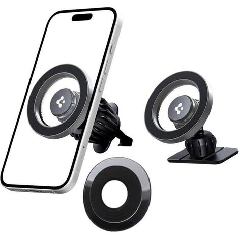 Supporto magnetico Spigen MFT13 per auto, da installare in abitacolo o su una bocchetta di ventilazione - Argento (1/3)