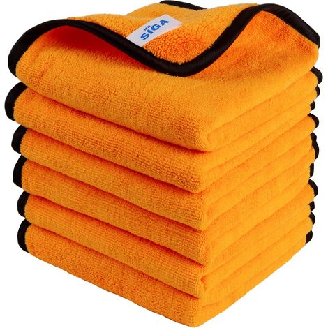 6 chiffons microfibre voiture séchage (1/5)