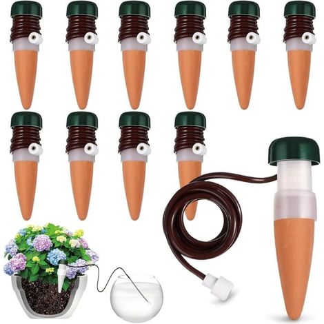 Lot de 10 distributeurs d'eau pour plantes d'intérieur, système d'irrigation de balcon, arrosage automatique des plantes d'intérieur, système d'irrigation automatique