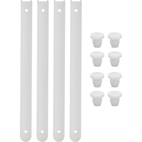 Blanche, Glissière de Tiroir en Plastique, Stable et Flexible, 2 Ensembles (1/5)