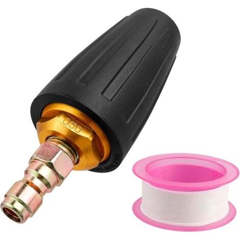 Pair Buse turbo de nettoyeur haute pression 4000 psi, buses rotatives à 360° avec connexion rapide de 6,35 mm pour nettoyer la brique, le béton et l'allée (4 GPM) (1/5)
