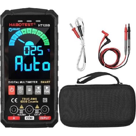 HT126B Universelles Digitalmultimeter, 2000 Counts mit LCD-Anzeige, misst Wechsel- und Gleichspannung