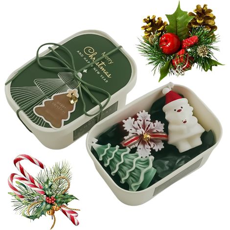 Bougie Parfumée Ensemble d'Aromathérapie en Bougies en Parfumées au Sapin de Noël Pour Mère Anniversaire Automne Maison Saint-Valentin Vacances Intérieur (1/5)