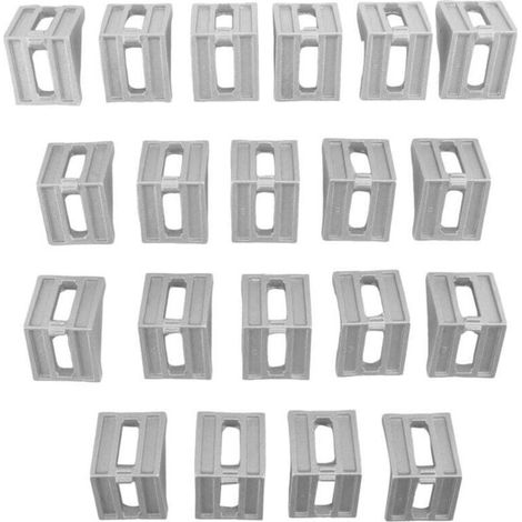 20 Pièces Connecteurs d'Angle en Aluminium 40x35mm pour Profilés Industriels 4040 (1/4)