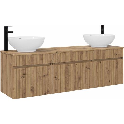 Bathroom Cabinet Set 3 pcs Artisan Oak 49 x 44.5 x 66.5 cm vidaXL (1/5)