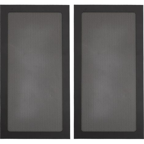 Packung mit 2 magnetischen PVC-Staubfiltern für PC-Gehäuse, kompatibel mit Netzteil und Lüftern (schwarz). (1/5)