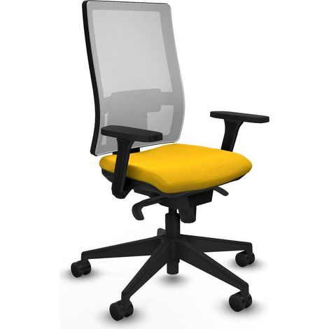 Piqueras et Crespo 3D066N0 Chaise de bureau jaune confortable (1/3)