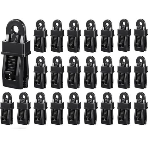 24 Pince pour Bache , Fixation Bache pour Camping, Carvanes, Pique-Nique (1/4)