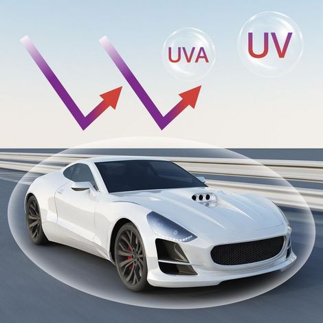 Pellicola oscurante per vetri auto, 76 cm x 3 m, 5% VLT, pellicola ad asciugatura rapida per auto ed edifici. (1/5)