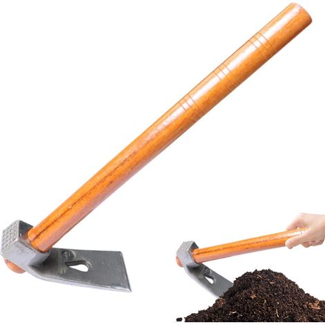 Binette de Jardin avec Manche en Bois Binette et Cultivateur de Jardin pour Jardiniers Agriculteurs Paysagistes Propriétaires Allées Massifs Clôtures Pelouse Cour (1/5)