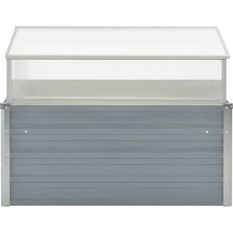 vidaXL Invernadero 100x100x85 cm acero galvanizado gris (1/2)