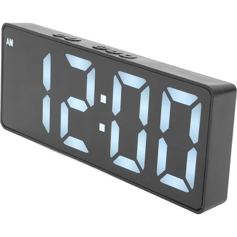 Réveil LED avec affichage numérique de la température, activation vocale et luminosité réglable, grand chiffre. (1/5)