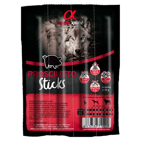 Alpha Spirit Ristrra von Hundeschinken Bars - 16 x 4 Einheiten Box