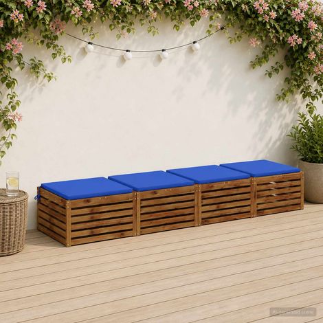 vidaXL 4-Piece Seat Cushions SOEST 4 pcs 100% Polyester Royal Blue (1/5)