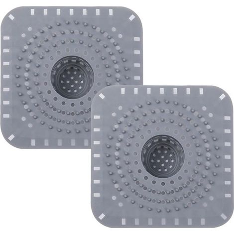 Filtre à cheveux pour siphon de douche - filtre à cheveux lavabo - filtre à cheveux évacuation lavabo - passoire évier - pour salle de bain - 2 pièces (1/5)