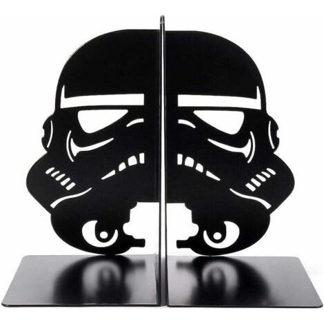 Serre-livres Stormtroopers impériaux, serre-livres masque en métal noir, idéal pour décorer une bibliothèque, serre-livres Stormtroopers robuste, support de bibliothèque Force