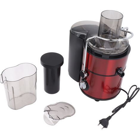 Extracteur de jus électrique 500W grande ouverture automatique 2 vitesses inox presse-agrumes cuisine maison prise UE 220V rouge (1/5)