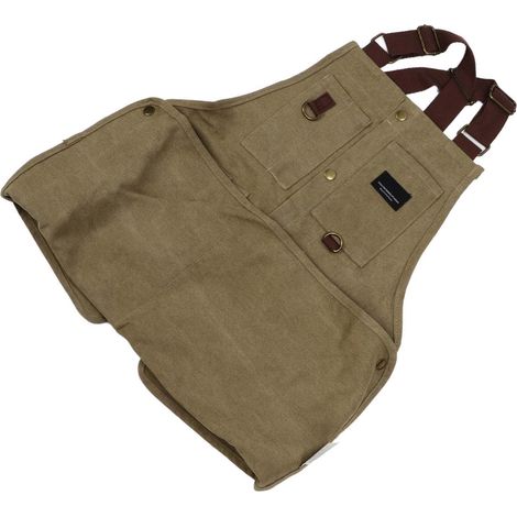 Gilet tablier de camping multifonction réglable bords renforcés kaki pour pêche photo plein air (1/5)