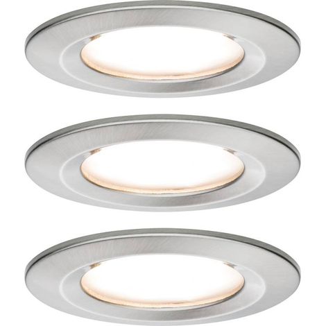 Paulmann Nova Lampada da incasso per bagno Kit da 3 LED (monocolore) LED 18 W IP44 Ferro (spazzolato) (1/4)
