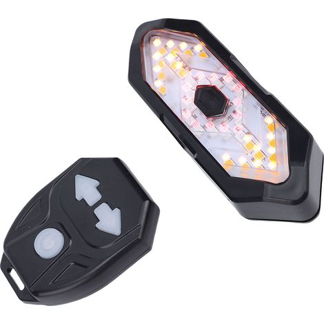 Fanale posteriore per bicicletta con indicatori di direzione, LED ricaricabile tramite USB, impermeabile IPX4, per pedalare di notte. (1/5)