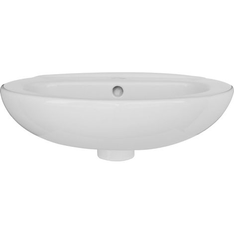 Lavabo in ceramica 55x43 cm bianco monoforo Magic