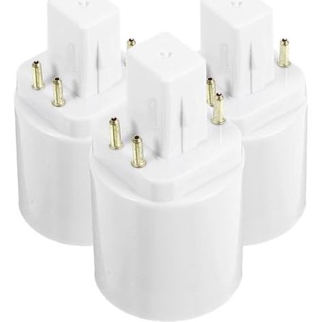 Adaptateur De Douille G24Q Vers E27 3 Convertisseurs D'Ampoule À 4 Broches Support De Lampe Résistant À La Chaleur Pour Led Maison Bureau Et Commerce (1/5)