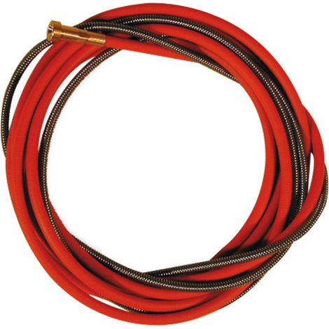 Gaine métallique en acier jaune de 3 mètres pour fil acier diamètre 0,6 à 2,4 mm (1,2 / 1,6 mm)