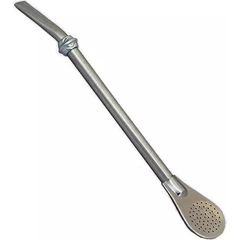 Bombilla Liza – Edelstahl, 19 cm, mit Zierring