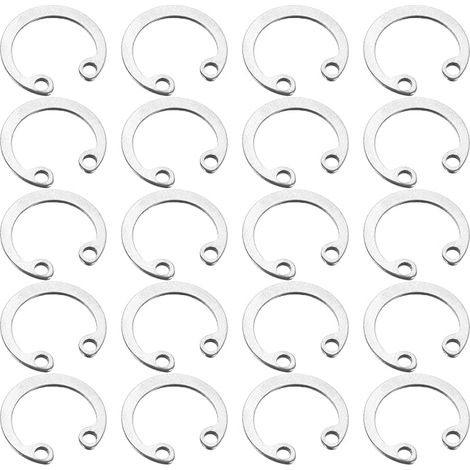 20Pcs Anneau Circlips Intérieur 15mm Ton Argenté (1/5)