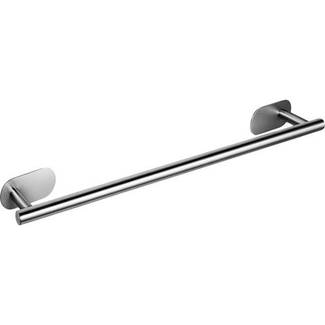 Toallero sin taladro - Gancho para toallas de baño de 30 cm, soporte de pared para toallas (acero inoxidable cepillado) (1/5)