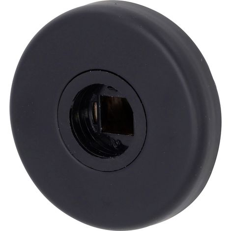 Alpertec Drückerrosette Edelstahl schwarz lackiert Ø 52 mm 2 Stück